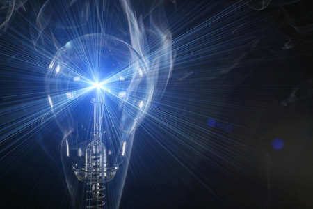 Smoke photographed in the studio with copy space and backgroundの写真素材