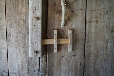 Details on an old Bavarian wooden farmhouse