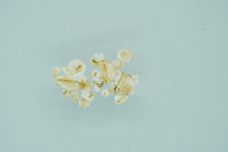 Frozen carrots on a blue background. Top view. flat lay.