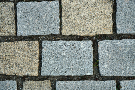 Cobblestone walkway closeup. Abstract background.