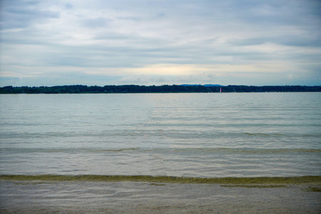 Lake Balaton, Hungary. View of the lake Balaton.の写真素材