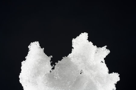 snowflakes on a black background close-up. macroの写真素材