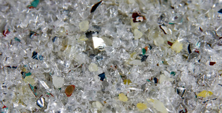 A macro shot of a small group of crystal crystals in a pile.の写真素材