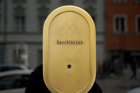 Post box in the city center of Brescia, Lombardy, Italy
