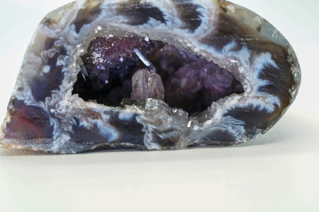 Agate, agate geode is a non-uniformly used term from geology and mineralogyの写真素材