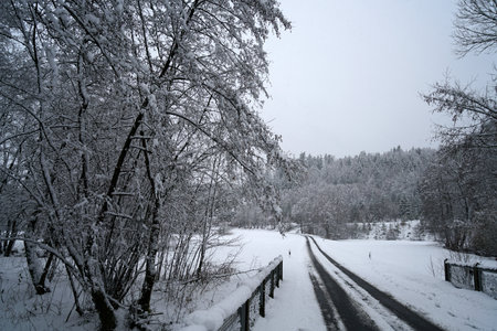 Winter with lots of snow in Bavaria is beautiful again every yearの写真素材