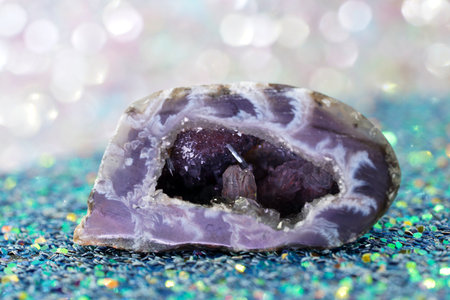 Agate, agate geode is a non-uniformly used term from geology and mineralogyの写真素材