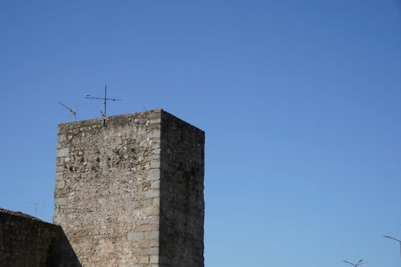 Aqueducts in Portugal are ancient water pipes reminiscent of stone bridgesの写真素材