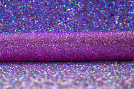 purple glitter texture christmas abstract background, shiny sequins.の写真素材