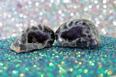 Agate, agate geode is a non-uniformly used term from geology and mineralogyの写真素材
