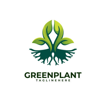 Plant Logo Vector Illustration Elegant Styleのイラスト素材