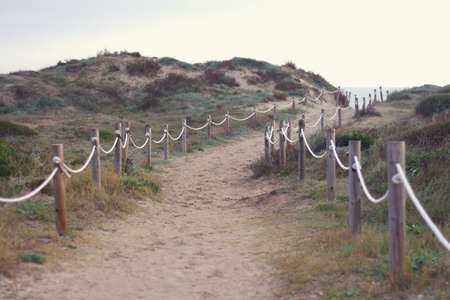 Sand rope roadの写真素材
