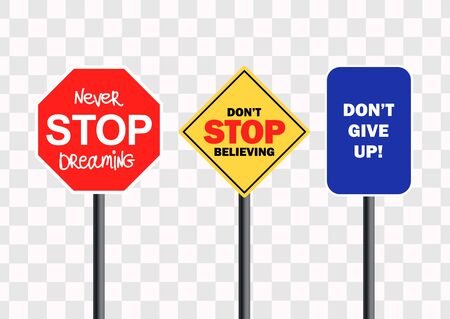 Vector motivation road signsのイラスト素材