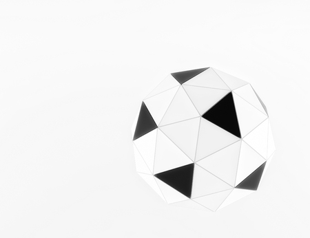 Black and white spheres geometry background. Abstract 3d renderの写真素材