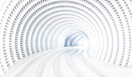 Abstract white geometric background. 3D renderの写真素材
