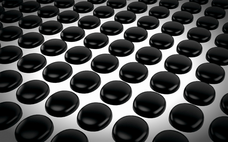 Abstract array of shinny black polygons. 3d renderの写真素材