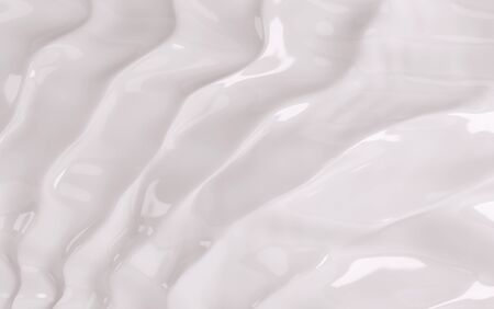 White silk drapery and fabric background. 3d renderの写真素材