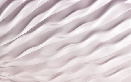 White wavy background color splash, elegant classy design. 3d renderの写真素材