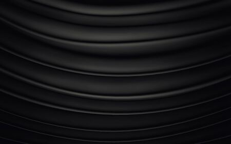 Black wavy background color splash, elegant classy design. 3d renderingの写真素材