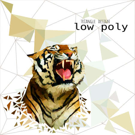 Low poly tiger.のイラスト素材