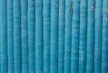Background of blue painted old rough boards with copy spaceの写真素材