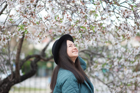 middle-aged brunette womanの写真素材