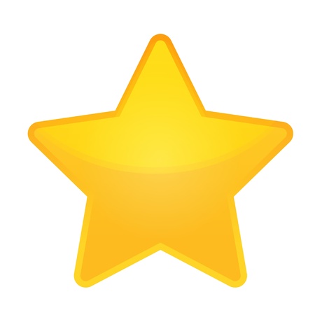 shiny golden star icon on white background, eps 10のイラスト素材
