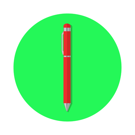 Flat red ball pen iconのイラスト素材