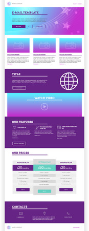 Minimalistic design email web template for newsletter, marketing conceptのイラスト素材