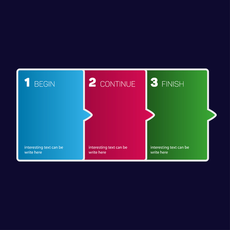 1 2 3 form rof presentation, infographic concept.のイラスト素材