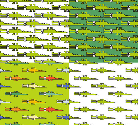 Seamless crocodile pattern