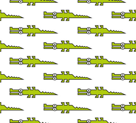 Seamless crocodile pattern