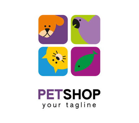 Pet shop logo vectorのイラスト素材