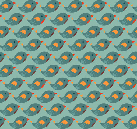 Bird ornament. Folk ethnic patternのイラスト素材