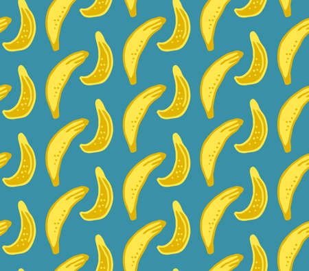 Banana fruit logo seamless patternのイラスト素材
