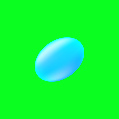 Cyan egg on the neon green background.のイラスト素材
