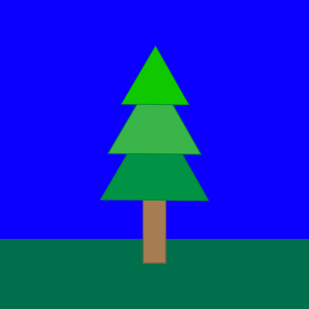 Fir-tree in the nature background.のイラスト素材