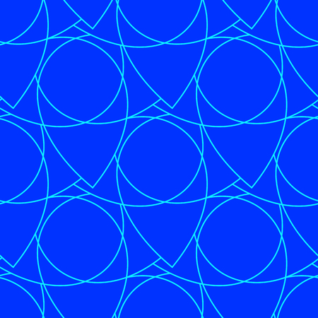 Abstract geometrical cyan seamless pattern on the blue backgroundの写真素材