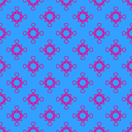 Seamless abstract vector pattern on the blue background