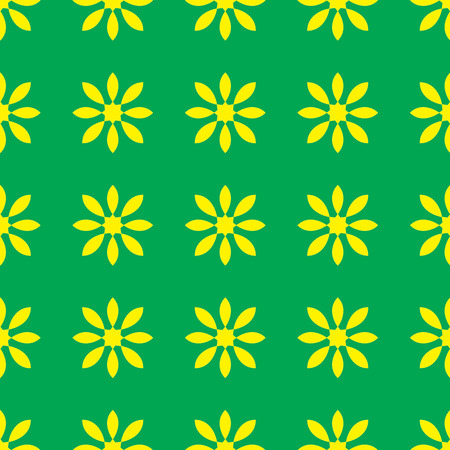 Floral pattern on the green backgroundのイラスト素材
