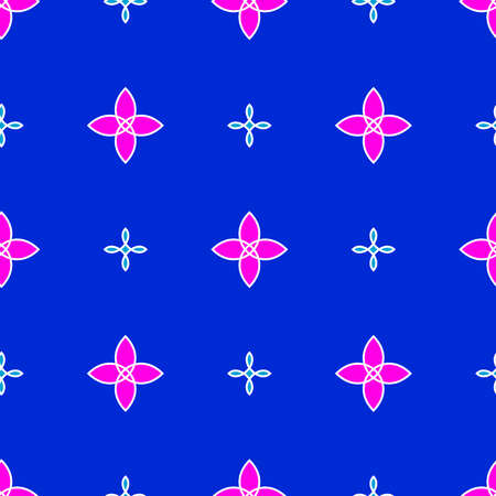 Seamless Pattern on the blue backgroundのイラスト素材