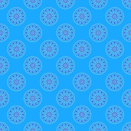 Floral seamless pattern on the light blue backgroundのイラスト素材