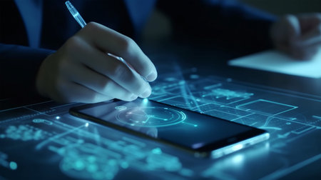 Electronic and digital access, user authentication system, technology and cybernetics, computer security system, cybersecurity, information security, encryption, data protection, Gの素材