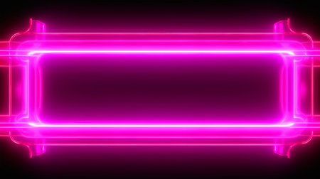 Neon banner, space for text, Generated AIの素材