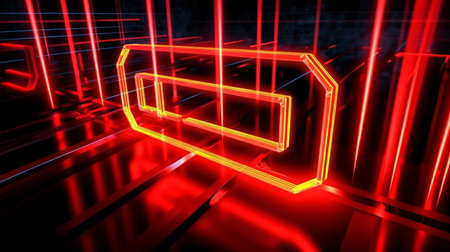 Neon banner, space for text, Generated AIの素材