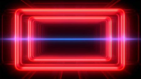 Neon banner, space for text, Generated AIの素材