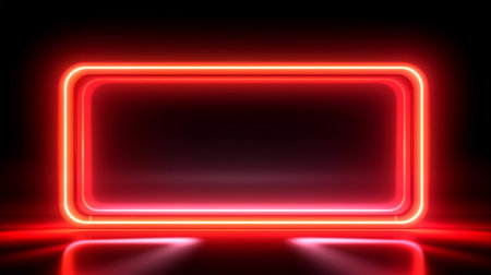 Neon banner, space for text, Generated AIの素材