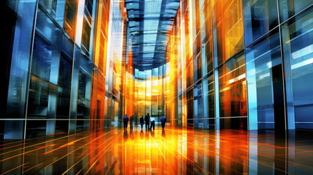 Picture of the exterior of business buildings, business activity, stock market, global economyの素材