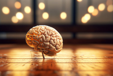 Metaphorical depiction of the human brain, mental health, human anatomy and development, idea generationの素材