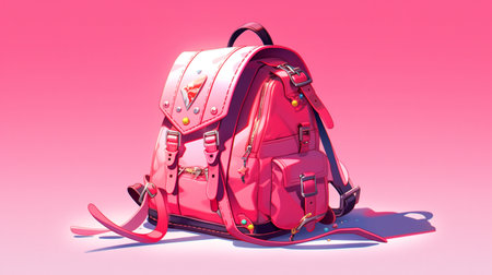 School backpack, backpack for books and textbooks, the beginning of the school yearの素材
